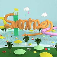 Summer. Un proyecto de 3D, Diseño y Motion Graphics de Sergio García Arribas - 12.07.2015