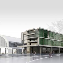 Renders Biblioteca del Estado en Barcelona. Un projet de 3D, Architecture , et Architecture d'intérieur de Ferran Prat - 14.07.2015
