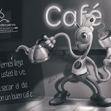 Viernes de Cafe. Character Design, and Traditional illustration project by Martin Mariano Hernandez Tena - 07.15.2015