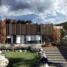 Xan House, render exterior . 3D, Architecture, Graphic Design, L, and scape Architecture project by Rodrigo martinez ruiz - 07.21.2015