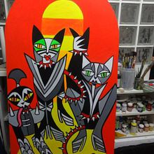 KISS CAT. Fine Arts project by PACHUCHO PINTOR - 07.26.2015