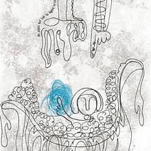 Extrañas mujeres de azul. Fine Arts, Writing, and Traditional illustration project by Pablo Manuel M. R. - 12.06.2011