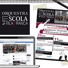 Imatge corporativa de l'Orquestra Escola de Vilafranca Ein Projekt aus dem Bereich Br, ing und Identität, Grafikdesign, Marketing, Musik und Werbung von redfox - 06.08.2015