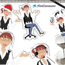 Personatges per projectes FinConsum "La Caixa" Ein Projekt aus dem Bereich Grafikdesign und Traditionelle Illustration von redfox - 07.08.2015