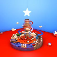 CHILE  copa americas. 3D project by Jorge Sfarcic - 08.09.2015