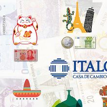 CAMPAÑA VALLAS AEROPUERTO INTERNACIONAL: ITALCAMBIO TIPOS DE CAMBIO. Br, ing, Identit, Art Direction, and Advertising project by Joel Astete - 04.30.2015
