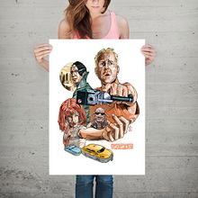 Póster tributo : El quinto elemento // Poster tribute : The fifth element . Fine Arts, Film, Traditional illustration, and Painting project by El Moy - 08.12.2015