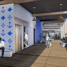 PFC - Llegar a buen puerto - Edificio multifuncional en el puerto de Barcelona. 3D, and Architecture project by Germán Valle - 07.22.2015