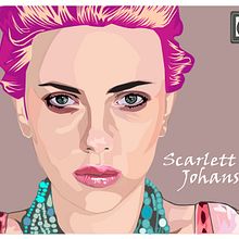 Ilustración Scarlett Johansson. Een project van  Beeldende kunst, Grafisch ontwerp y Traditionele illustratie van Gianfranco Huancas - 16.08.2015