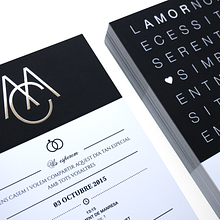 Wedding Invitation MC. Graphic Design, Br, ing & Identit project by Carles Ivanco Almor - 08.15.2015