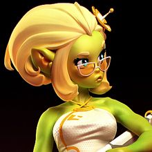 Sci-fi Pinup. 3D, Character Design, and Sculpture project by Luis Gomez-Guzman - 08.19.2015
