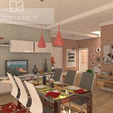 Propuesta de diseño interior para una casa unifamiliar (3DStudio + Vray + Photoshop) . % Laura tarafından hazırlanan 3D, Mimarlık, İç Mimarlık, Tasarım, Ve İç Tasarım projesi - 08.19.2015