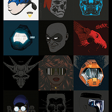 Quake III Arena characters. Design, Graphic Design, and Traditional illustration project by Gonzalo Sainz Sotomayor - 08.20.2015