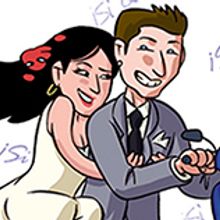 Wedding card. Traditional illustration project by Diego Burdío - 02.28.2014