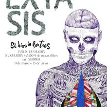 Cartel exposición EXTASIS de El dios de los tres para ENTROPIQA. Design project by Javier Navarro Romero - 08.25.2015