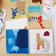 LIBRO DE ARTISTA "IN-SIDE" , una forma de jugar con el azar del momento, apuntes e ideas rápidas). Collage, Design, and Traditional illustration project by Stella Rubio - 08.26.2015