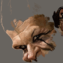 Vikings Caricatura.. Fine Arts, Comic, Design, Character Design, Graphic Design, Traditional illustration, and Painting project by Omar Méndez Orons - 08.28.2015