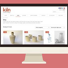 Kiln, Ceramics & design - Tienda online para un taller de cerámica que vende objetos de artesanía. Web Design, and UX / UI project by Diego García de Enterría Díaz - 08.30.2015