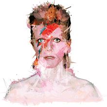 David Bowie. Traditional illustration, Digital Illustration, and Vector Illustration project by Kike Lucas Abreu - 08.30.2015