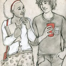 Boceto: Nico y Hazel (Percy Jackson). Fine Arts, Design, and Traditional illustration project by Marta Montell - 08.30.2015