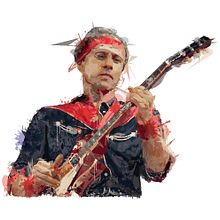 Mark Knopfler. Traditional illustration project by Kike Lucas Abreu - 08.30.2015