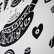 MURAL LE CHIGRE. Br, ing, Identit, Calligraph, Interior Design, Character Design, Traditional illustration, and Painting project by Juan Díaz-Faes - 09.01.2015