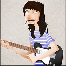 Courtney Barnett. Traditional illustration project by Salvador Laserna Pla - 07.14.2015