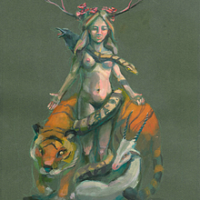 PÓSTER ESPÍRITU DEL BOSQUE. Un proyecto de Bellas Artes e Ilustración tradicional de julio galindo muñoz - 06.09.2015