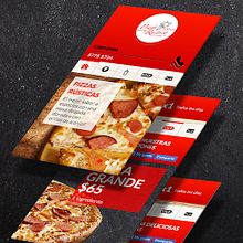 Pizzas Rústicas website. Desenvolvimento Web, Web Design, e UX / UI projeto de Edgar Chavez - 07.09.2015