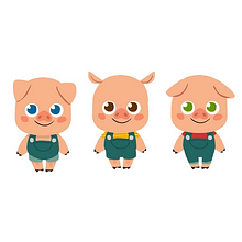 Character Design- 3 Little Pigs. Un progetto di Belle arti, Character design e Illustrazione tradizionale di Núria Aparicio Marcos - 13.09.2015