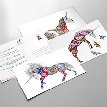 Colección set de postales El dios de los tres. Design, Product Design, and Editorial Design project by Javier Navarro Romero - 09.13.2015