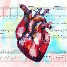 Sonoro corazón. Artes plásticas, Design editorial, Ilustração tradicional, Música, e Pintura projeto de Mere Merola - 15.07.2015
