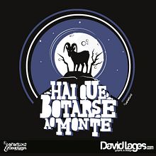 Diseño de camiseta para (CARAMUXO camisolas da Galiza) "Hai que botarse ao monte". Graphic Design, Traditional illustration, and Screen Printing project by david lages - 04.11.2014