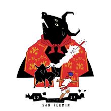 T-Shirt design - San Fermin 2017. Un proyecto de Bellas Artes, Cine, vídeo, televisión, Desarrollo Web, Diseño, Diseño gráfico y Marketing de Jesús Fernández Gutiérrez - 02.10.2017
