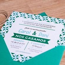 Invitaciones de Boda para Carol & Dani. Graphic Design project by Sara Palacino Suelves - 09.19.2015