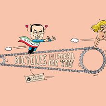Bikes that pedal for you. Un proyecto de Br, ing e Identidad, Ilustración tradicional y Publicidad de Pablo ientile - 21.09.2015