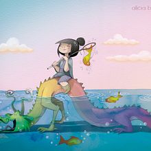 The Wish Fisher. Traditional illustration project by alicia borges - 09.23.2015