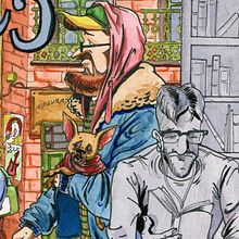 Barrios de Madrid, Malasaña. Traditional illustration project by Roselino López Ruiz - 09.26.2015