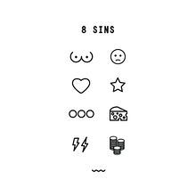 8 sins. Un projet de Design , Design graphique, Photographie et Illustration traditionnelle de Daviana Tabares Lorenzo - 28.09.2015