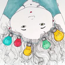 Autorretrato Chelita . Traditional illustration project by marcela hattemer - 09.29.2015
