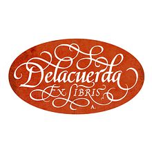 'Ex Libris' para Delacuerda. Calligraph, and Graphic Design project by Alberto Álvarez - 09.30.2015