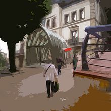 Ayuntamiento de Sestao y boca del metro. Un proyecto de Diseño, Diseño gráfico y Fotografía de Juan Francisco (John) Escudero Guerra - 04.10.2015