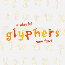 Glyphers - a playful new font Ein Projekt aus dem Bereich Br, ing und Identität, Design, Design von Figuren, Grafikdesign, Traditionelle Illustration, T und pografie von Jaime Guisasola - 04.10.2015