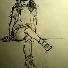 Apuntes del natural. Traditional illustration project by Marina Martín Hacar - 10.04.2015