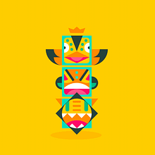 Tiki. Graphic Design, Traditional illustration, and UX / UI project by Eloy Aranda - 10.07.2015