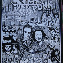 CRISIS MADRID PUNK. Un progetto di Graphic design, Illustrazione tradizionale, Musica e Pubblicità di Santiago Gomez Cordente - 13.10.2015