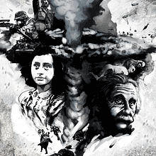 Historia contemporánea. Traditional illustration project by Andrés Sanz González - 10.15.2015