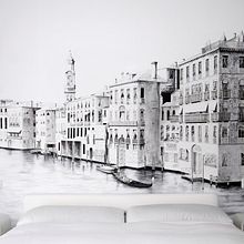 Mural "Al Ponte Antico". Interior Architecture, Arts, Crafts, Fine Arts, Design, Interior Design, Traditional illustration, and Painting project by A Tu Arte - 09.30.2015