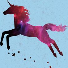 Unicornio galáctico. Design gráfico e Ilustração tradicional projeto de Nuria Fenollar - 17.10.2015