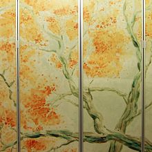 Mural "Mimosas". Interior Architecture, Arts, Crafts, Fine Arts, Design, Interior Design, Furniture Design, Making, Traditional illustration, and Painting project by A Tu Arte - 10.17.2015